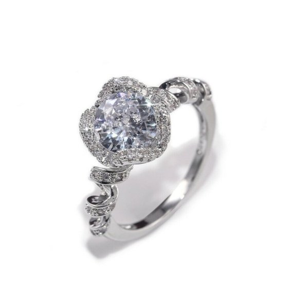 Exquisite 925 Sillver white Sapphire Ring New - Picture 4 of 5